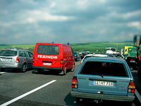 Vorbildlich: Die Rettungsgasse funktioniert