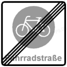 StVO, Verkehrszeichen Nr. 244.2: Ende einer Fahrradstra�e
