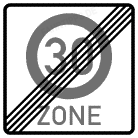 Ende Tempo 30-Zone