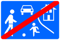 Ende des verkehrsberuhigten Bereichs