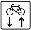 Fahrradverkehr in Gegenrichtung zugelassen