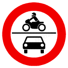 Verbot für Krafträder und Kraftwagen
